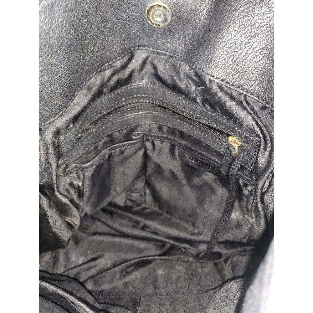 Michael Kors Grommet Hamilton Studded Satchel Bag Gold Hardware Black Leather - Picture 8 of 11